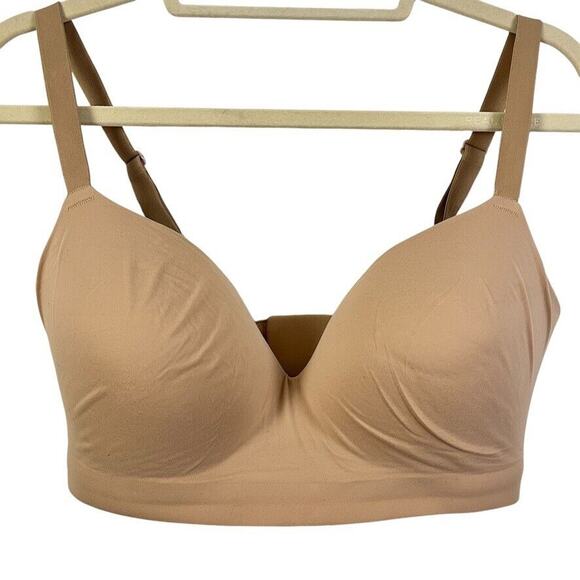 Soma Enbliss Wireless Womens Beige Tan Back Close Adjustable Bra Stretch 38D - Picture 1 of 16